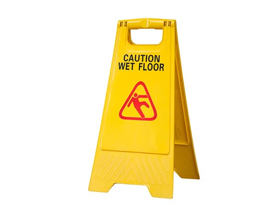 Caution wet floor sign